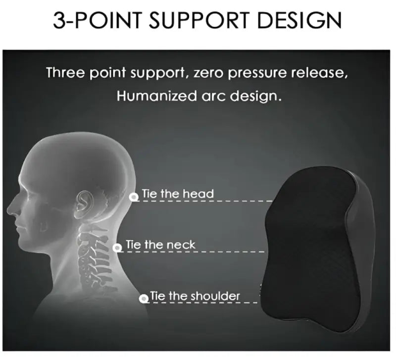 Memory Foam Car Headrest Neck Pillow | Ergonomic Cervical Support Cushion | Adjustable Strap | Breathable Washable Velvet Cover | Universal Fit
