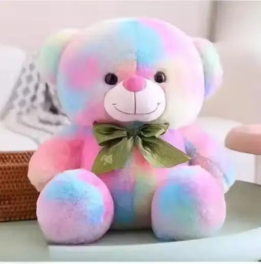 RainbowCuddle Teddy Bear – 35cm Multicolor Soft Plush Toy