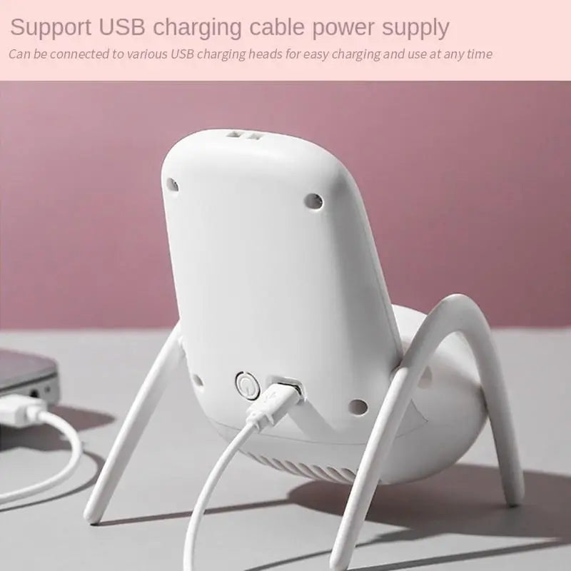 Portable Mobile Holder Fan | Handheld & Desk USB Rechargeable Personal Fan | 3-Speed Cooling Fan (Battery Not Included)