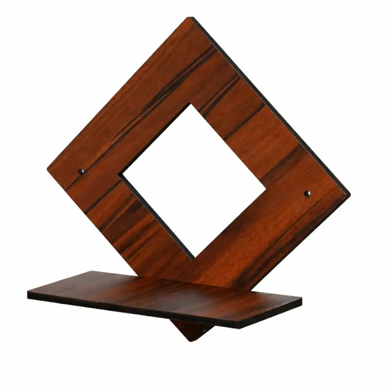 Wall Hanging Wooden Shelf N 0012 (Black) | Decorative Floating Shelf for Home Décor | Compact Wall Organizer for Plants & Photo Display