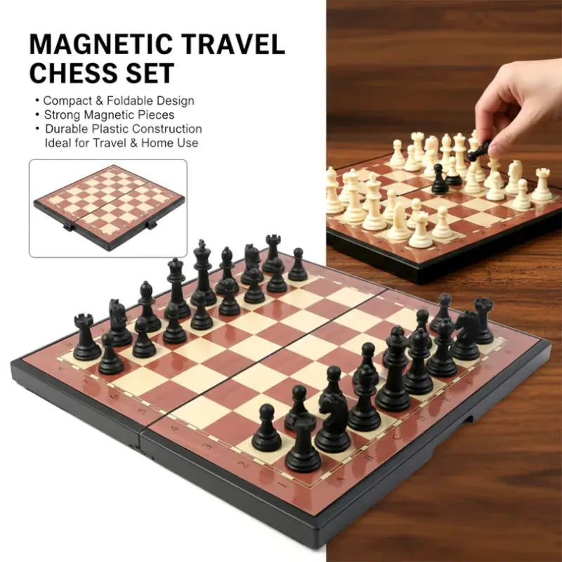 Premium Portable Chess Set – Foldable Travel Board