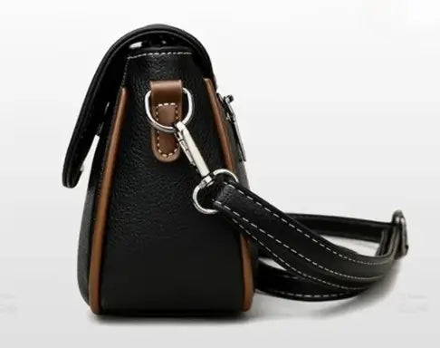 Women’s PU Leather Sling Bag | Compact Crossbody Shoulder Bag | Dual Compartment Everyday Handbag | Stylish & Lightweight