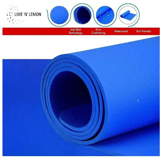 FlexZen 4MM Eco-Friendly Yoga Mat – Non-Slip Exercise Mat with Carry Strap