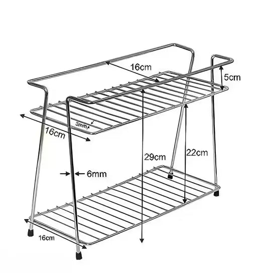 SteelEase Modern Stainless Steel Kitchen Rack & Holder