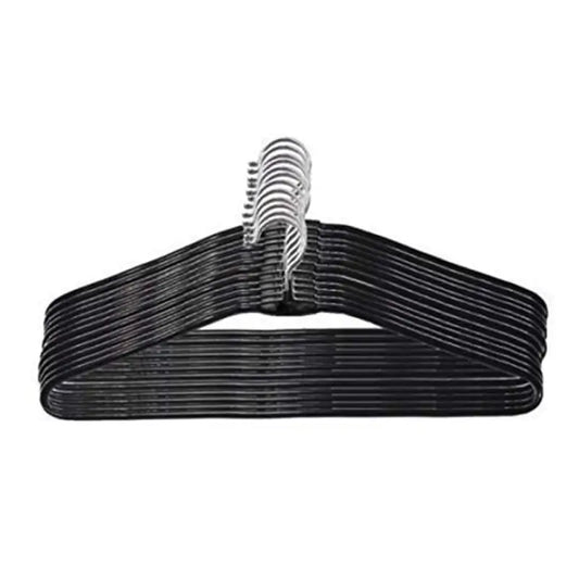 Stainless Steel Clothes Hangers Set (10 Pieces) | Durable Slim Metal Garment Hangers for Shirts, Sarees, Dresses & Pants