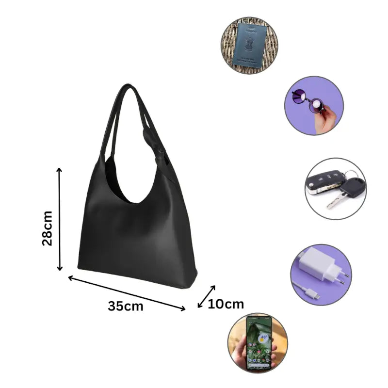 UrbanGrace Hobo Shoulder Bag – Vegan Leather Handbag for Women