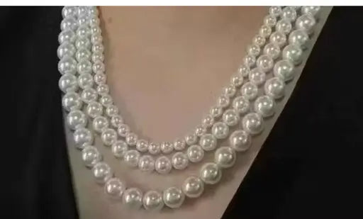 Elegant Multi-Layer Off-White Pearl Necklace | Adjustable Women’s Fashion Jewellery | Classic Party & Wedding Wear