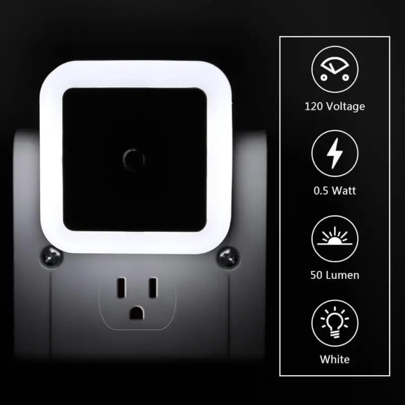 Smart LED Night Lamp with Auto Sensor | Plug-in Dusk-to-Dawn Night Light | Energy Efficient 0.5W | Bedroom, Hallway, Stairs & Bathroom (Multicolor)