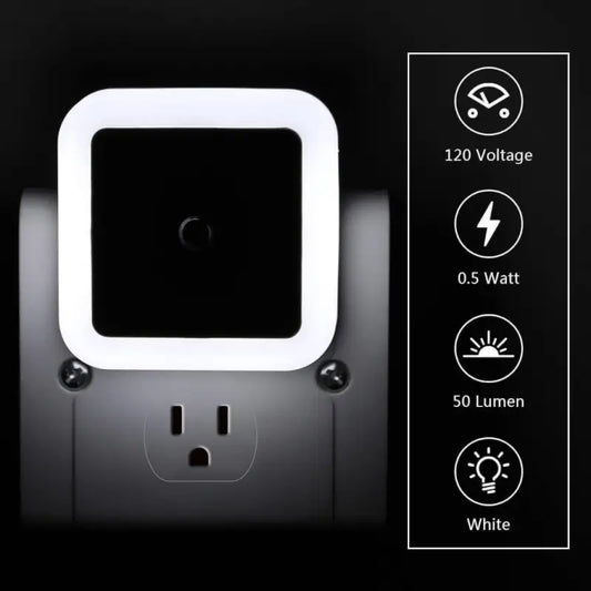Smart LED Night Lamp with Auto Sensor | Plug-in Dusk-to-Dawn Night Light | Energy Efficient 0.5W | Bedroom, Hallway, Stairs & Bathroom (Multicolor)