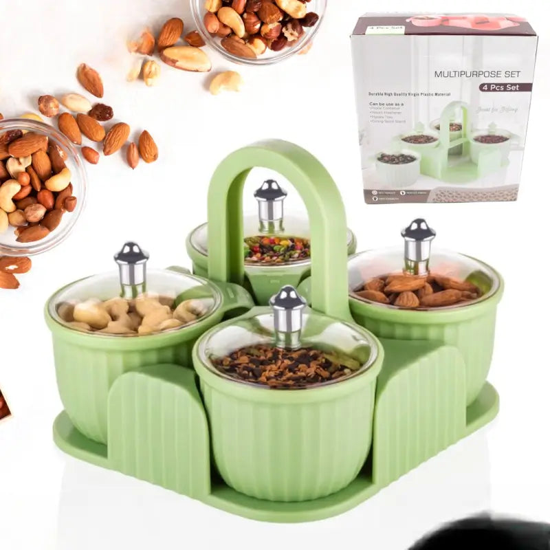 FreshStore Multipurpose Storage Container Set – Kitchen Jars for Spices & Snacks