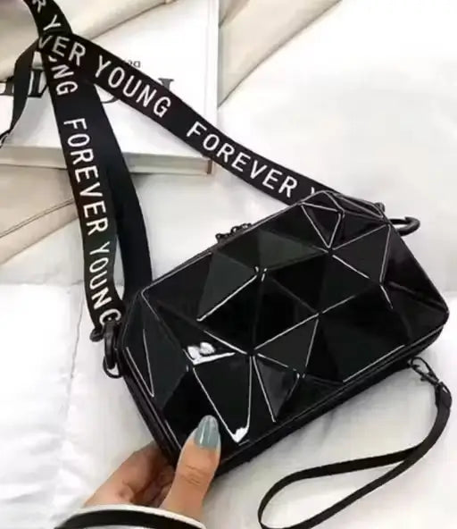Forever Young Mini Suitcase Sling Bag for Women | Trendy PVC Crossbody Bag | Waterproof Compact Travel Purse | Lightweight & Stylish