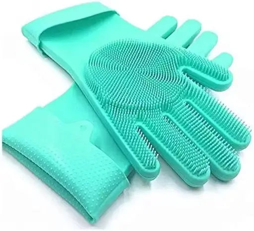 Silicone Pet Grooming Bath Glove | Hair Removal & Massage Brush for Dogs & Cats | Multi-Purpose Cleaning Scrubber | Soft & Flexible