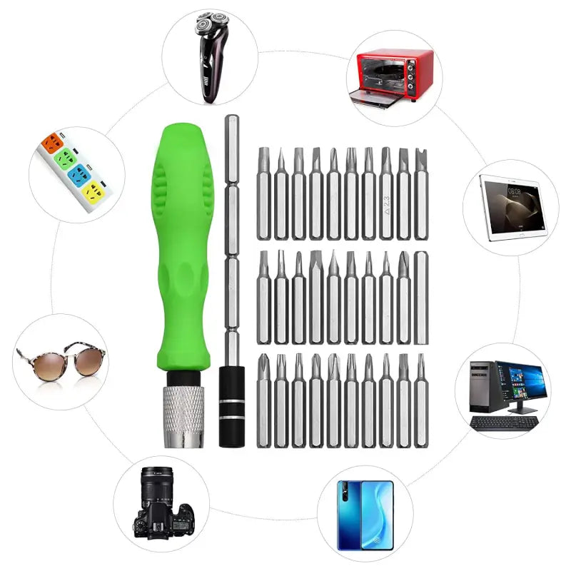 FixPro 32-in-1 Precision Screwdriver Set – Magnetic Tool Kit with Flexible Extension