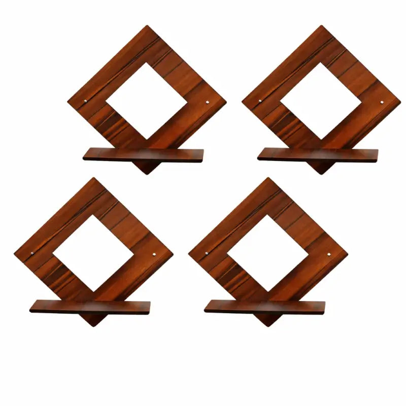 Wall Hanging Wooden Shelf N 0012 (Black) | Decorative Floating Shelf for Home Décor | Compact Wall Organizer for Plants & Photo Display