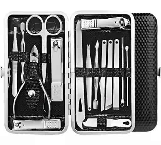 23-in-1 Professional Manicure & Pedicure Kit | Stainless Steel Nail Care & Foot Grooming Set | Portable Salon Tool Kit for Men & Women