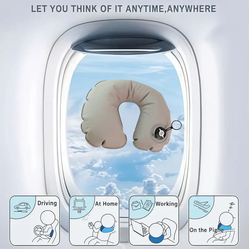 AirComfort Inflatable Travel Neck Pillow – Adjustable Air Support Cushion