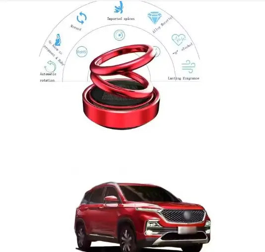 SolarAura Car Solar Perfume Air Freshener – Rotating Aroma Diffuser