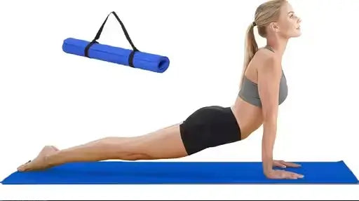 FlexZen 4MM Eco-Friendly Yoga Mat – Non-Slip Exercise Mat with Carry Strap