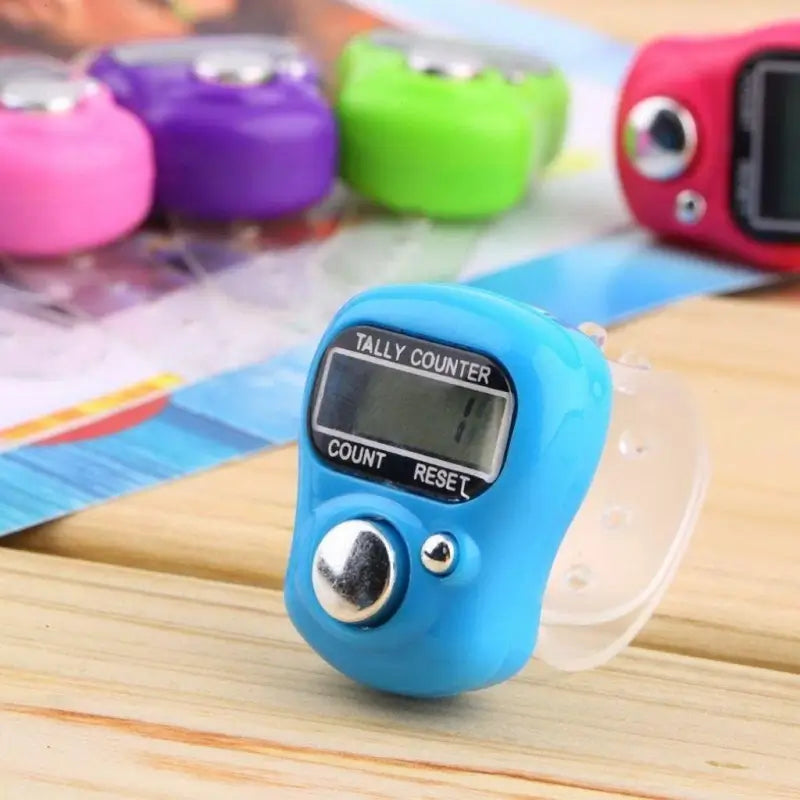 Mini Digital Finger Tally Counter Ring | Portable Electronic Counting Machine | LCD Display | Adjustable Finger Band | Multicolor