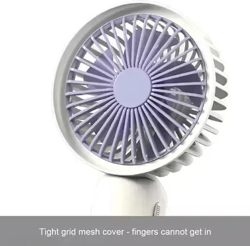 USB Rechargeable Handheld Fan | Portable Mini Fan with Stand | 3-Blade Cooling Fan | Compact Travel Fan