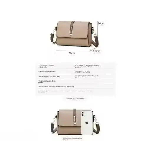 Women’s Leather Sling Bag | Compact Crossbody Purse | Lightweight Everyday Shoulder Bag | Durable Synthetic Leather