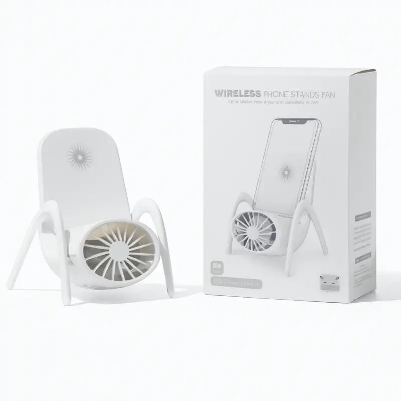 Portable Mobile Holder Fan | Handheld & Desk USB Rechargeable Personal Fan | 3-Speed Cooling Fan (Battery Not Included)