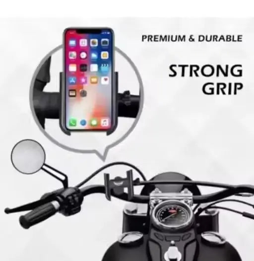 360° Adjustable Bike & Bicycle Phone Holder | Universal Mobile Mount | Strong ABS Alloy Build | Secure Handlebar Grip