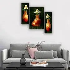 Decorative MDF Wood Wall Paintings Set | 12×18 Inch Modern Wall Art | Ready-to-Hang Home Décor for Living Room, Bedroom & Office (Pack of 2)