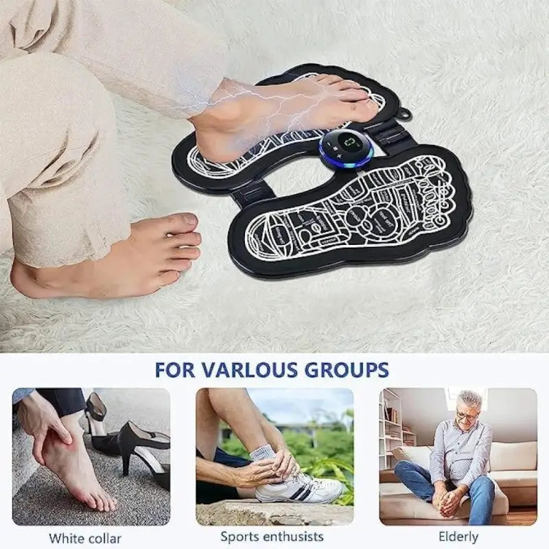 NeuroRelax EMS Foot Massager Mat – Bioelectric Muscle Stimulation Pad