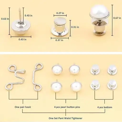 FitFix Adjustable Jeans Button Pins – No-Sew Waist Tightener