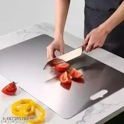 ChefShield Stainless Steel Chopping Board – Heavy-Duty Kitchen Cutting Board (31×21 cm)