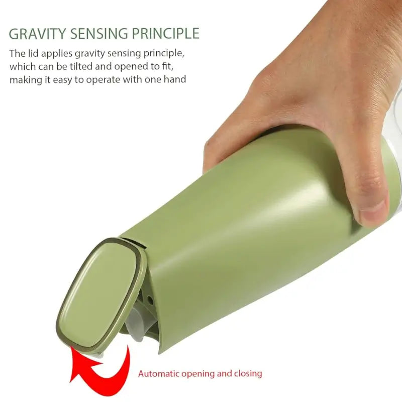 500ml Cooking Oil Dispenser Bottle | Automatic Gravity Lid Oil Pourer | Leakproof Kitchen Oil Container