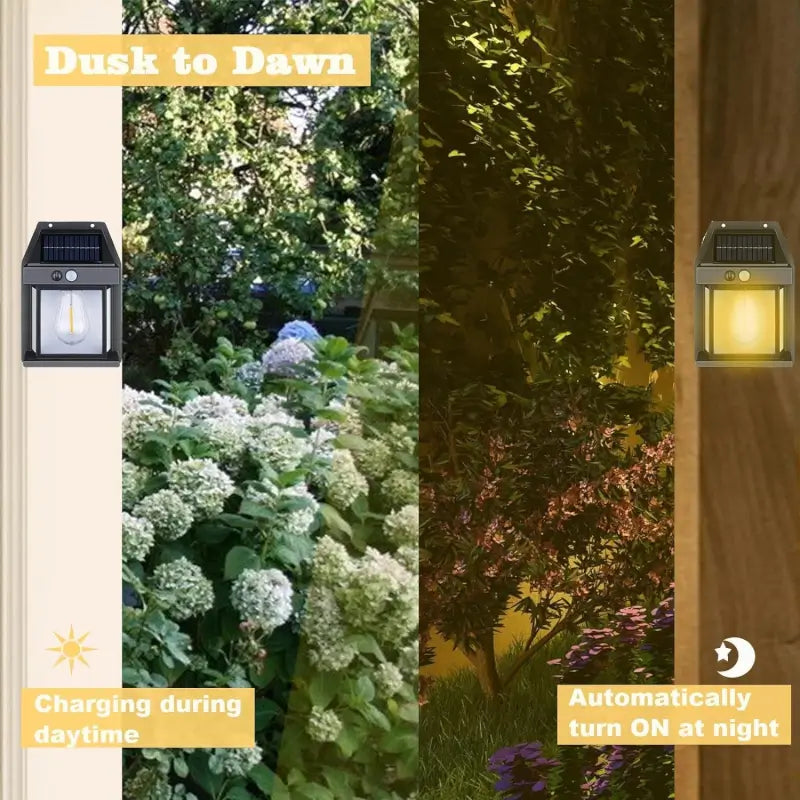 SunGlow Solar Wall Light – Outdoor Motion Sensor Waterproof LED Lamp (3 Modes)