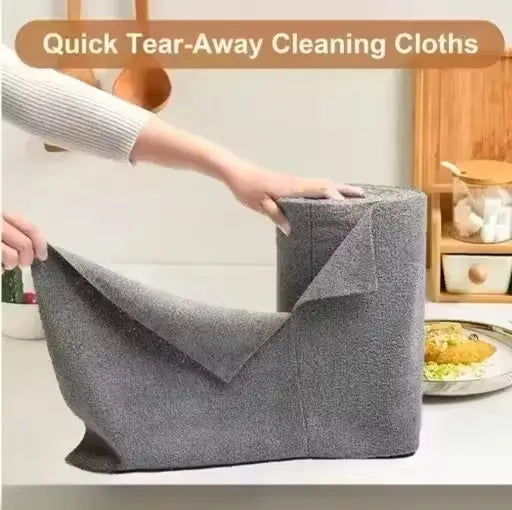 Microfiber Cleaning Cloth Roll (20 PCS) | Tear-Away Reusable Towels | Super Absorbent Lint-Free Cleaning Wipes | 25×25 cm Multipurpose Cloth