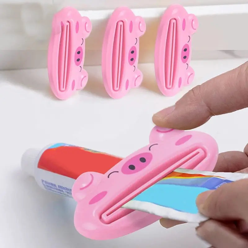SqueezeBuddy Animal Toothpaste Tube Squeezer – Cute Tube Press Clip (3.5 inch)