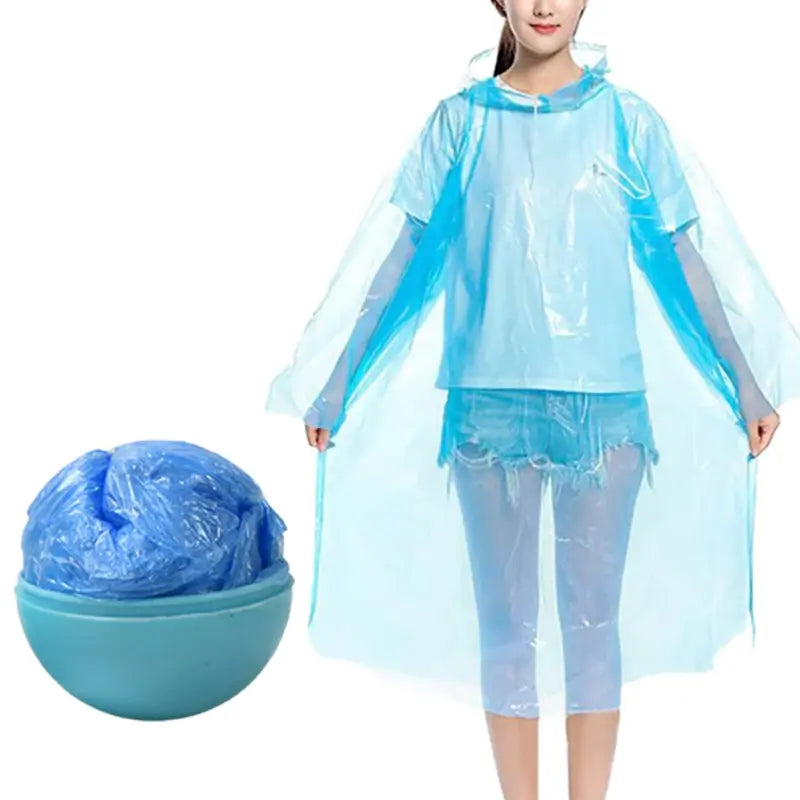 RainReady Kids Disposable Raincoat – Emergency Ball Raincoat with Carry Case