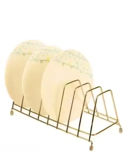 KitchenRack Stainless Steel Plate Stand – 7/8 Slot Dish Organizer